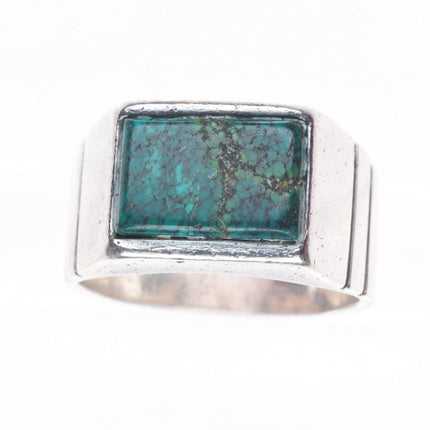 sz10 vintage Larry Begay Navajo sterling silver spiderweb turquoise men's ring