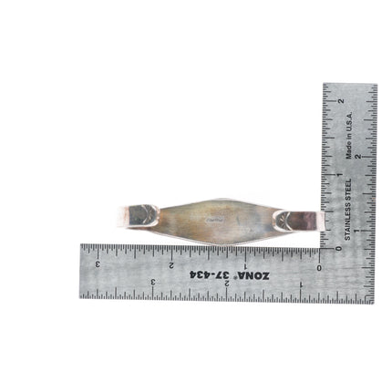 6.5" Vintage Navajo sterling silver, turquoise, spiny oyster, onyx cuff bracelet