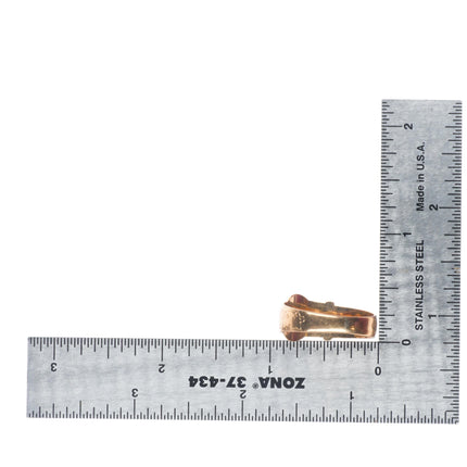 sz11 Antique 9k gold 9 carat buckle style band men's ring