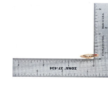 sz6 Antique 14k yellow gold 18k white gold diamond solitaire size 6 women's ring