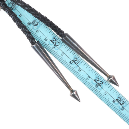 vintage Eddie Scott Jr Hopi overlay kachina face sterling silver bolo tie