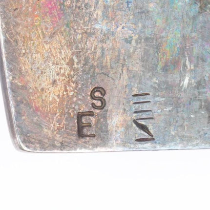 vintage Eddie Scott Jr Hopi overlay kachina face sterling silver bolo tie