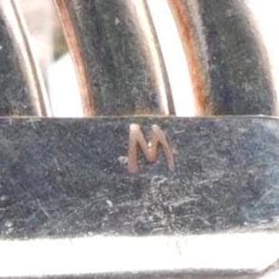 7.25" Vintage Navajo sterling silver turquoise satellite cluster cuff bracelet