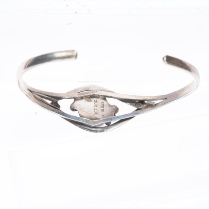 6.2" Vintage Bisbee Bob turquoise sterling silver cuff bracelet