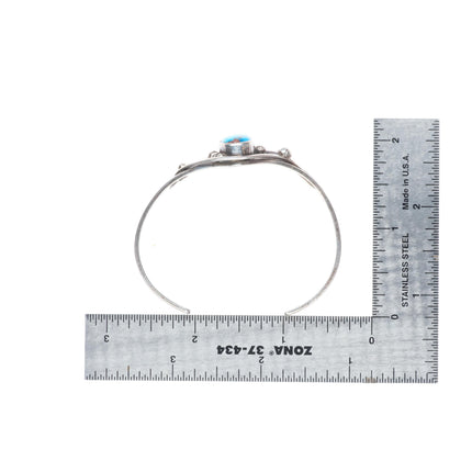 6.2" Vintage Bisbee Bob turquoise sterling silver cuff bracelet