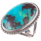 sz6 Vintage southwestern sterling by carpenter high grade turquoise ring