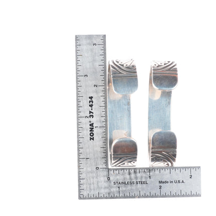 6.25" KJA Sterling silver/copper southwestern stacking cuff bracelets set
