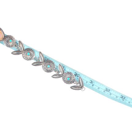 30.5" c1940's Vintage Navajo/Fred Harvey sterling silver turquoise concho belt