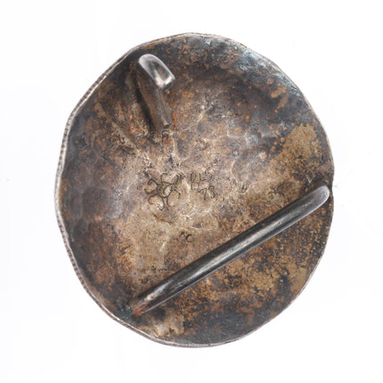 vintage Navajo stamped 90% silver dollar belt buckle sterling