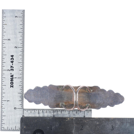 sz8 Long vintage Navajo sterling silver and nice turquoise ring