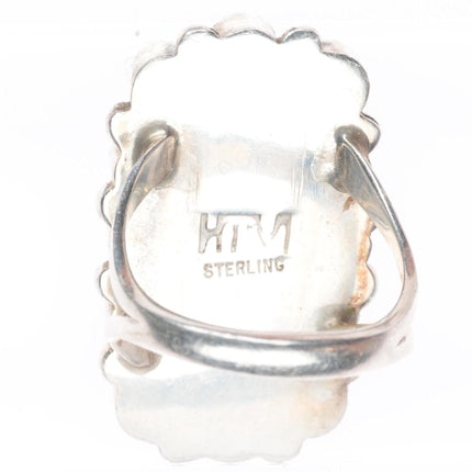 sz8.5 Vintage Zuni sterling silver satellite turquoise cluster ring