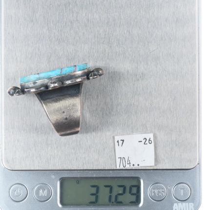 sz12 heavy Chimney Butte Navajo Larimar sterling silver men's ring