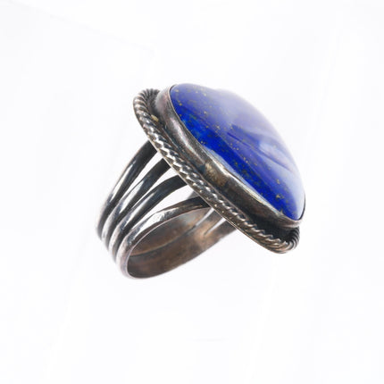 sz9 Myron Etsitty Navajo sterling silver Lapis Lazuli heart shaped ring