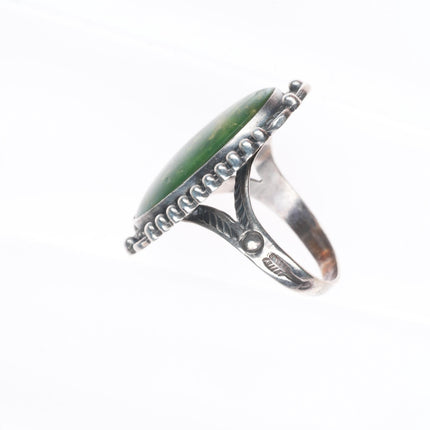sz10 c1940 Vintage Navajo/Fred Harvey sterling silver Cerrillos turquoise ring