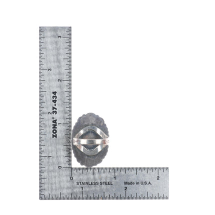 sz10 c1940 Vintage Navajo/Fred Harvey sterling silver Cerrillos turquoise ring