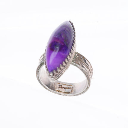 sz10 Veronica Poblano Zuni sterling silver sugilite ring