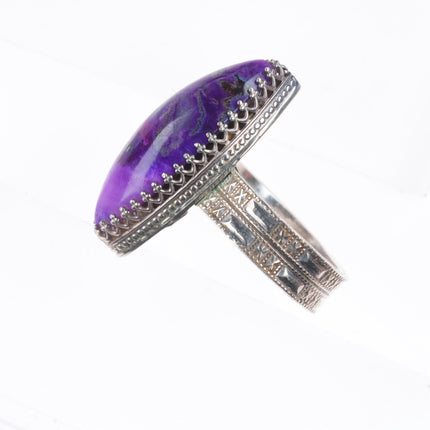 sz10 Veronica Poblano Zuni sterling silver sugilite ring