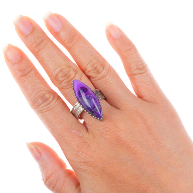sz10 Veronica Poblano Zuni sterling silver sugilite ring