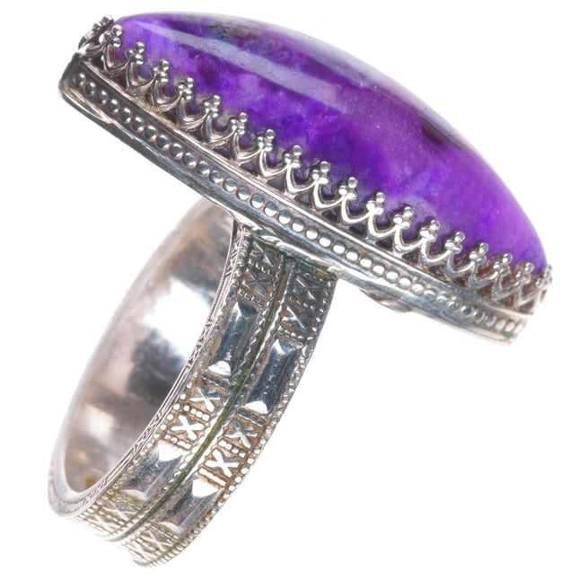 sz10 Veronica Poblano Zuni sterling silver sugilite ring
