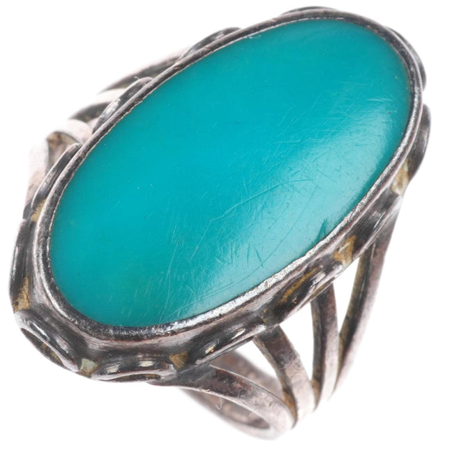 sz7.5 c1940's Garden of the Gods Gem Silica Native American sterling silver ring