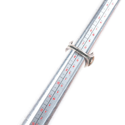 sz8 Vintage Navajo sterling silver three stone row turquoise ring