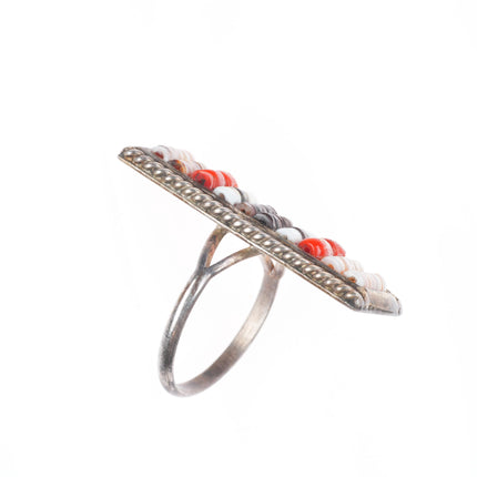 sz7 Luciano Chavez Santo Domingo sterling silver Heishi bead ring