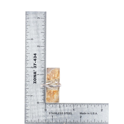 sz7 Luciano Chavez Santo Domingo sterling silver Heishi bead ring