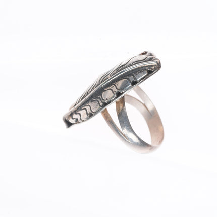 sz6.5 vintage Native American sterling silver Pilot Mountain turquoise ring