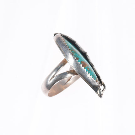 sz6.5 vintage Native American sterling silver Pilot Mountain turquoise ring