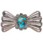 c1940 Vintage Navajo sterling silver bowtie pin/brooch with nice turquoise