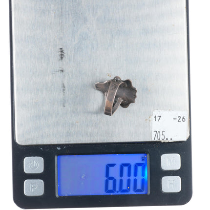 sz8 1940's Navajo/Fred Harvey sterling silver carved turquoise arrowhead ring