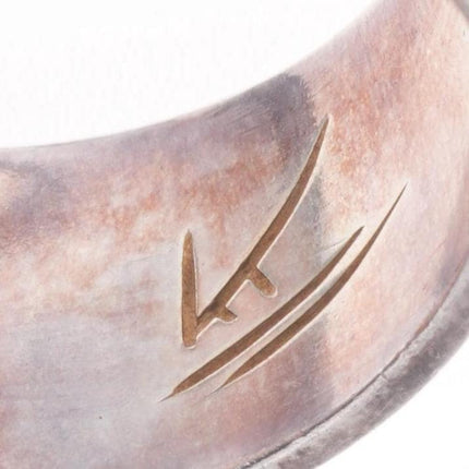 sz6 vintage Saulteaux Nation Northwest coast carved sterling silver ring