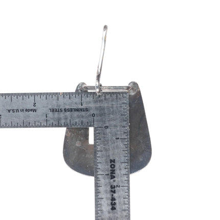 c1950 Vintage Navajo sterling silver inlaid turquoise ranger belt buckle set