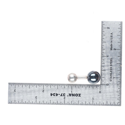 Vintage Tiffany sterling silver Hematite barbell cufflinks