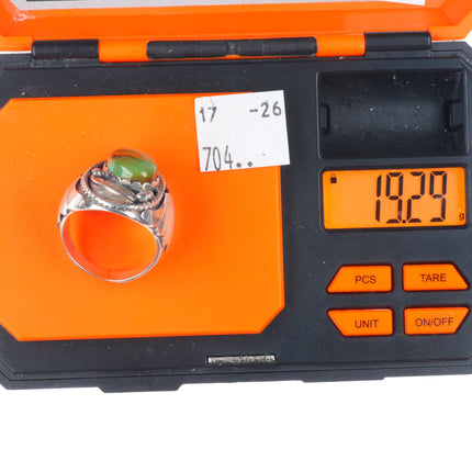 sz10.5 Kevin Yazzie Navajo Royston turquoise sterling silver men's ring