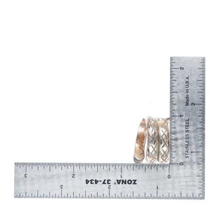 sz11 c1940 Vintage Navajo  turquoise/chiseled sterling silver rattlesnake ring