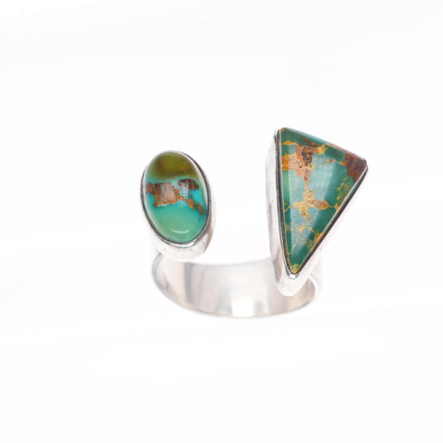 sz7 Vintage southwestern modernist Royston turquoise sterling silver ring