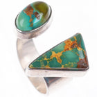 sz7 Vintage southwestern modernist Royston turquoise sterling silver ring