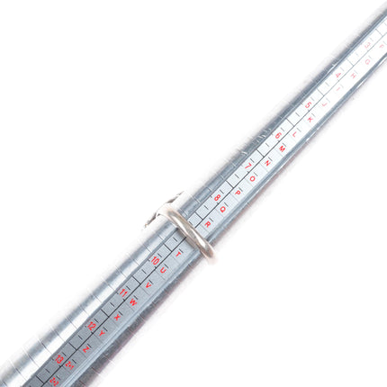 sz9 Vintage Navajo sterling silver turquoise slotted rim ring