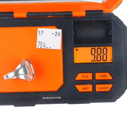 sz9 Calvin Peterson Navajo 14k gold/Sterling silver eagle overlay ring