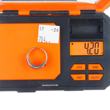 sz6 vintage Navajo sterling silver petrified wood/tiger's eye/lab opal ring