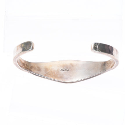 6.5" Vintage Navajo sterling silver, turquoise, spiny oyster, onyx cuff bracelet