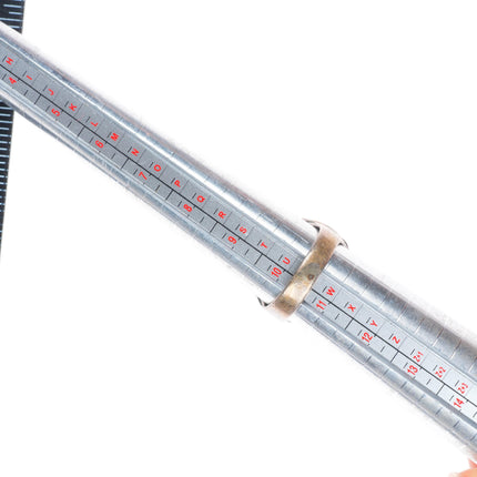 sz10.5 vintage WCV Navajo sterling silver turquoise ring w/ feather sides