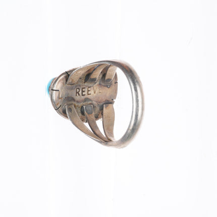 sz7 vintage Reeves Navajo sterling silver turquoise size 7 ring
