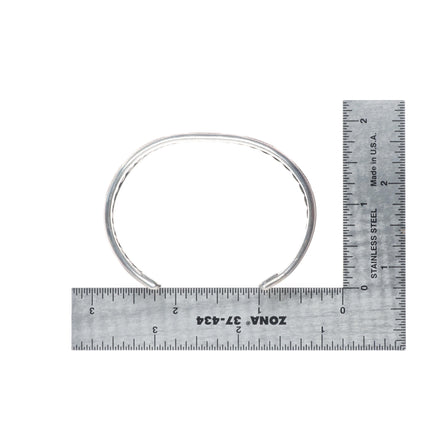 6.35" Vintage Navajo sterling silver 2 row stamped twisted wire cuff bracelet