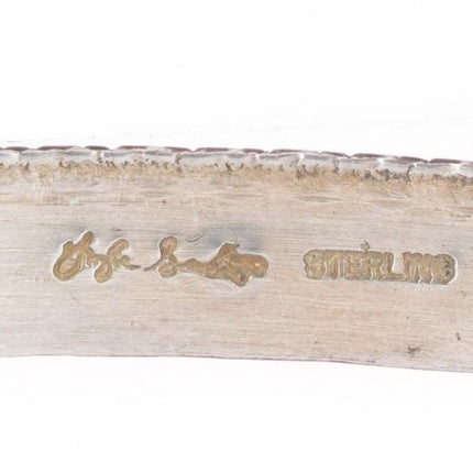 6.5" Lyle Secatero Navajo carinated sterling silver deep stamped cuff bracelet