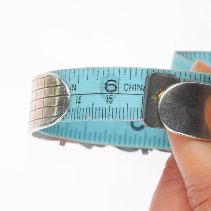 6.25" Kyle Leister modernist 14k gold/Sterling silver cuff bracelet