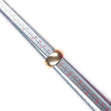 sz9 1950's retro 14k yellow gold blue topaz women's statement size 9 ring