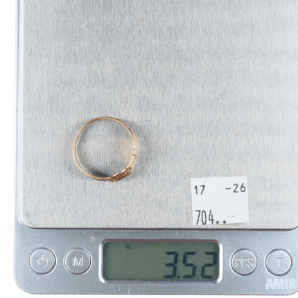 sz11 Antique 9k gold 9 carat buckle style band men's ring