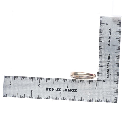 sz7.5 14k white gold sapphire cabochon natural diamond size 7.5 ladies ring